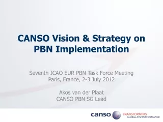 CANSO Vision &amp; Strategy on  PBN Implementation