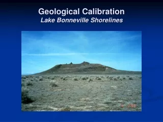 Geological Calibration Lake Bonneville Shorelines