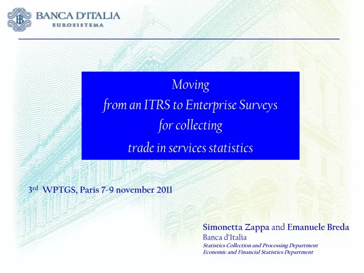 moving from an itrs to enterprise surveys