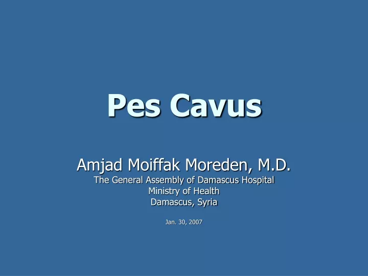 pes cavus