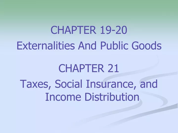 chapter 19 20 externalities and public goods