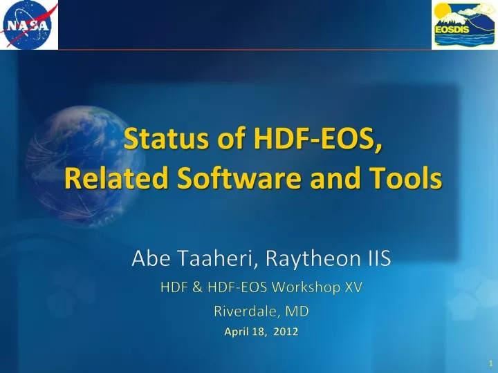 status of hdf eos related software and tools