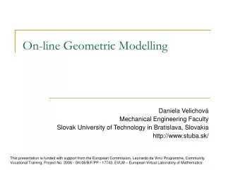 On-line Geometric Modelling