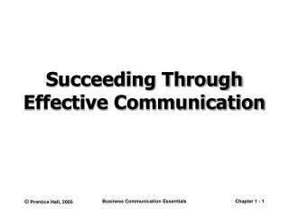 Succeeding Through  Effective Communication