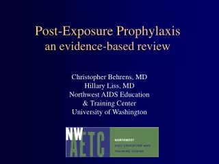 Post-Exposure Prophylaxis an evidence-based review