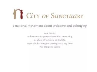 a national movement about welcome and belonging local people