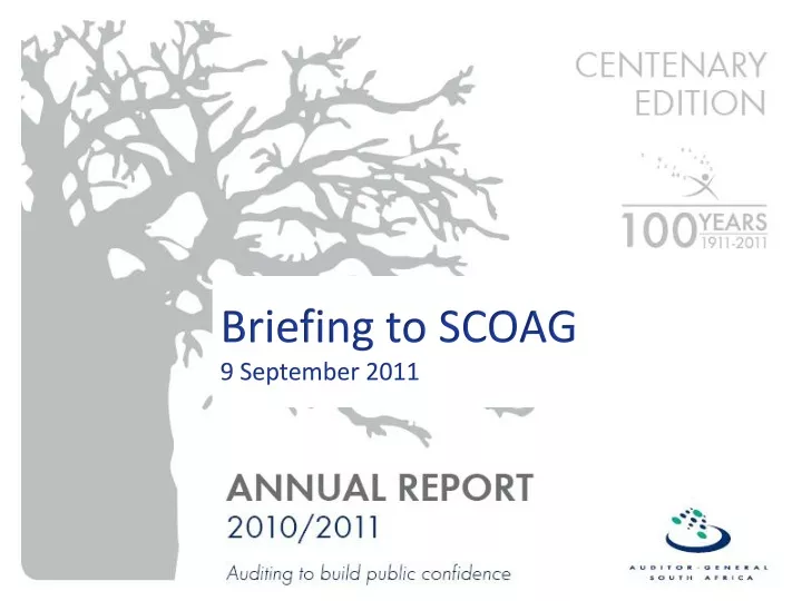 briefing to scoag 9 september 2011