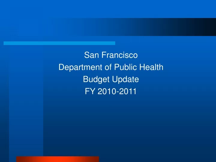 san francisco department of public health budget
