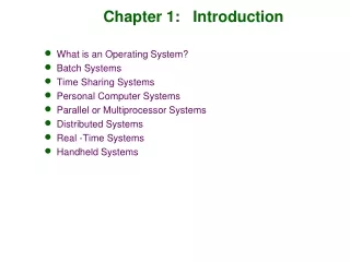 Chapter 1:   Introduction