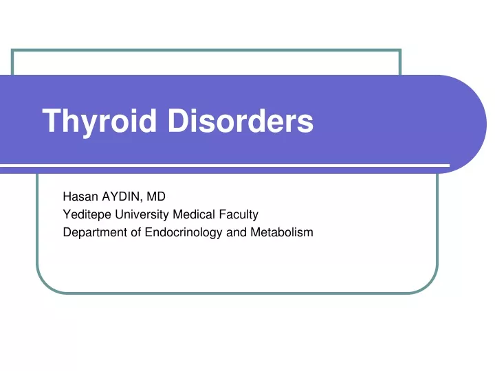 thyroid disorders