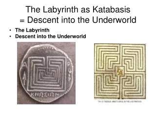 The Labyrinth as Katabasis = Descent into the Underworld
