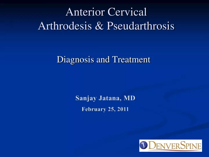 anterior cervical arthrodesis pseudarthrosis