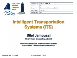 Intelligent Transportation Systems (ITS)