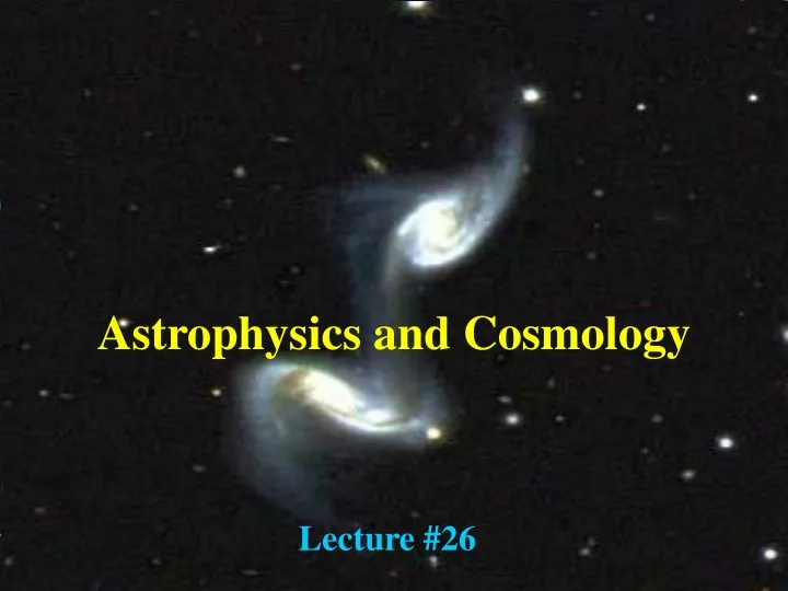 astrophysics and cosmology
