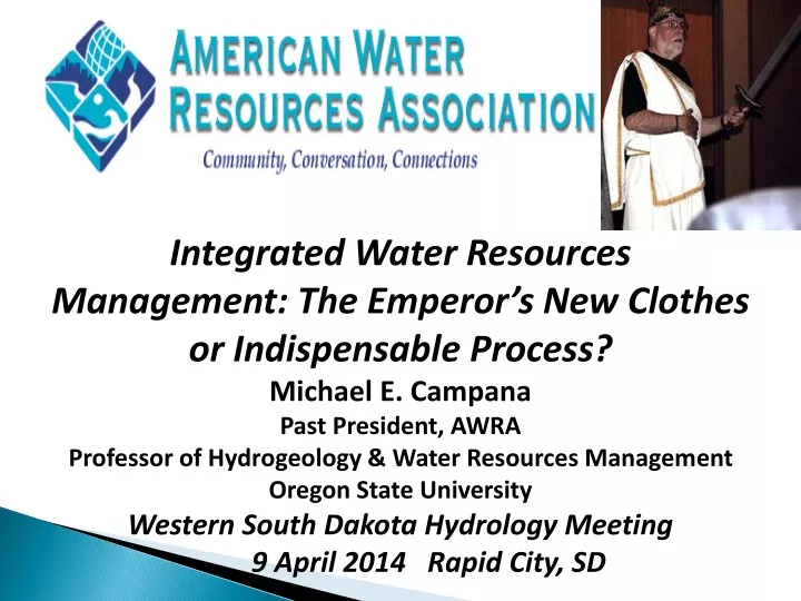 integrated water resources management the emperor