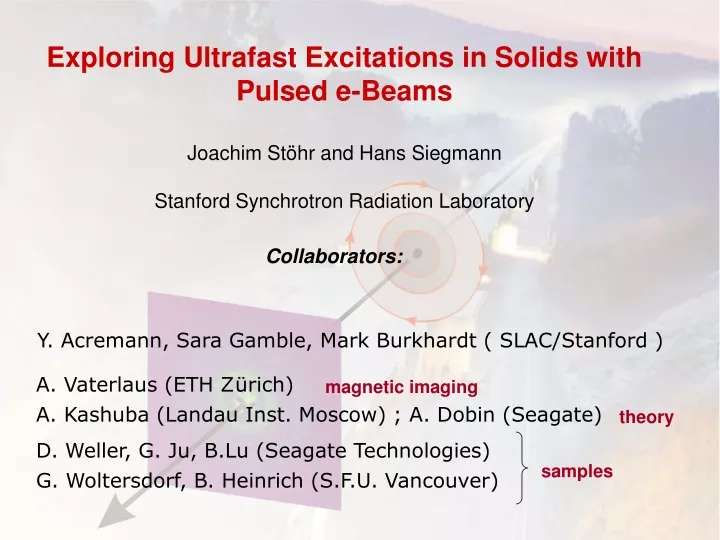 exploring ultrafast excitations in solids with