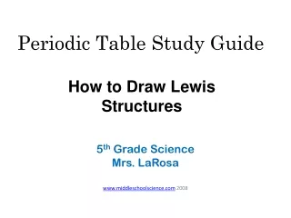 Periodic Table Study Guide