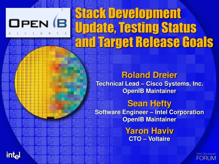 stack development update testing status