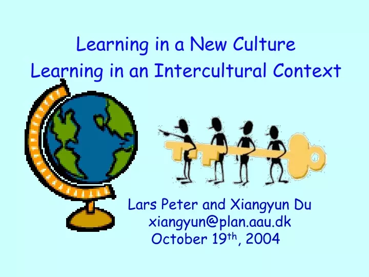 learning in a new culture learning in an intercultural context