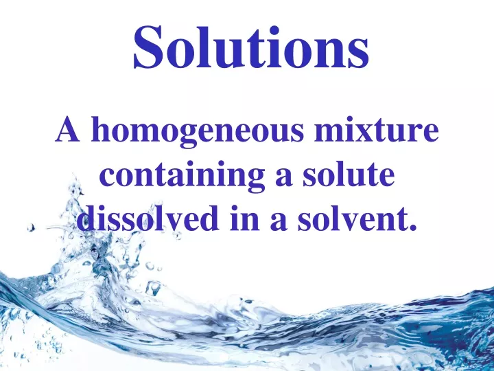 solutions