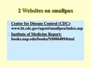 2 Websites on smallpox