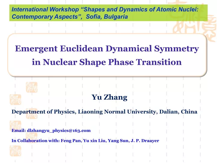 emergent euclidean dynamical symmetry in nuclear shape phase transition