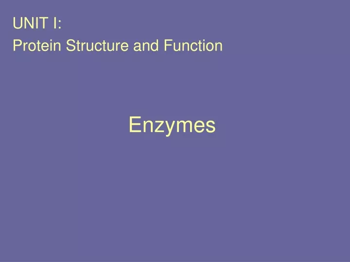 enzymes