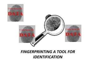 FINGERPRINTING A TOOL FOR IDENTIFICATION