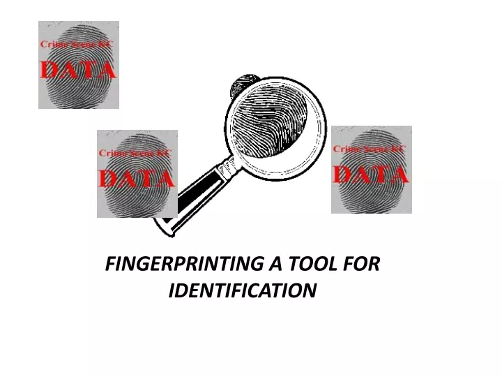 fingerprinting a tool for identification