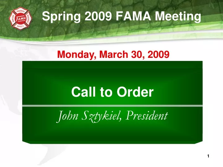 spring 2009 fama meeting