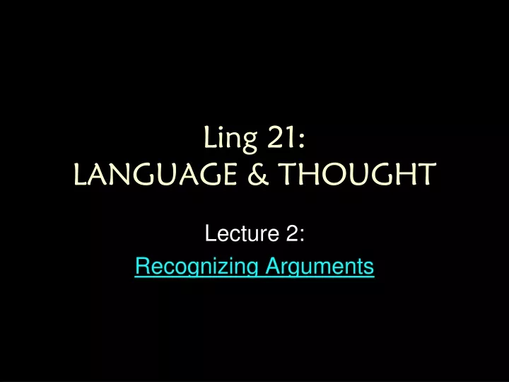 ling 21 language thought