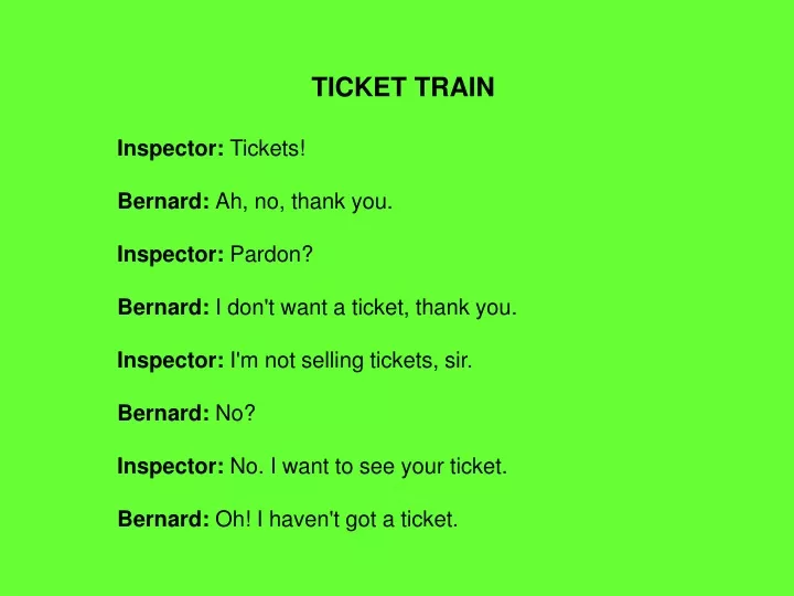 ticket train inspector tickets bernard