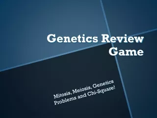 Genetics Review Game