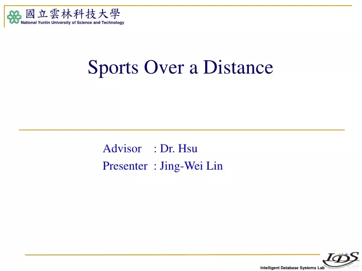 sports over a distance