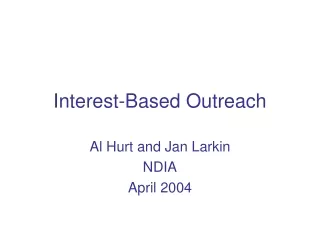Interest-Based Outreach