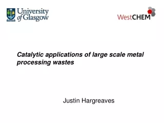 Catalytic applications of large scale metal processing wastes