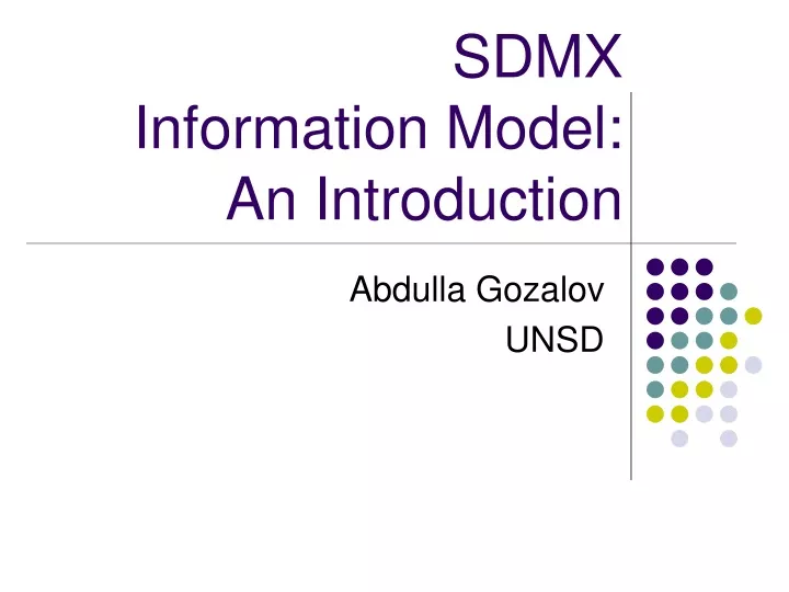 sdmx information model an introduction