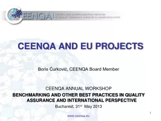 CEENQA AND EU PROJECTS