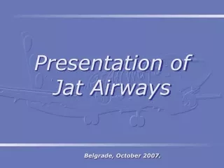 Presentation of Jat Airways
