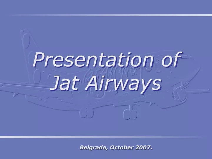 presentation of jat airways