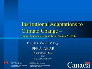 Institutional Adaptations to Climate Change – Social Sciences Research in Canada &amp; Chile