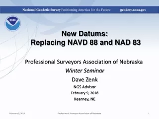 New Datums:  Replacing NAVD 88 and NAD 83