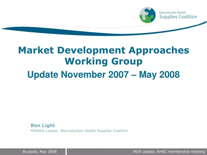 market development approaches working group