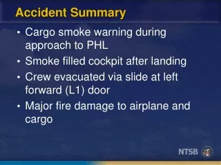 Accident Summary