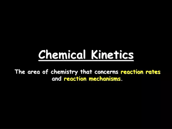 chemical kinetics