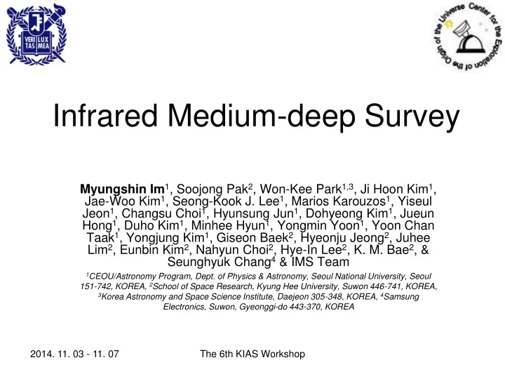 infrared medium deep survey