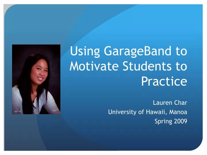 using garageband to motivate students to practice