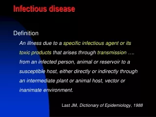 Infectious disease