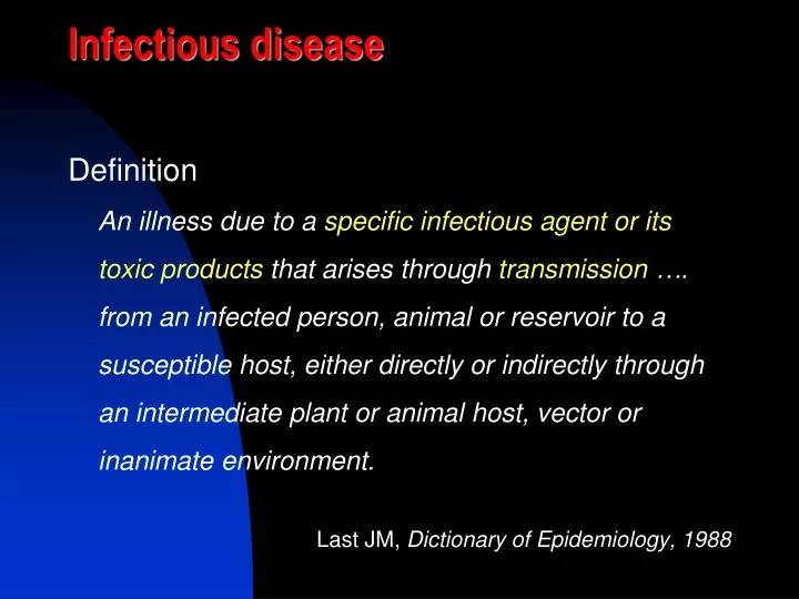 infectious disease