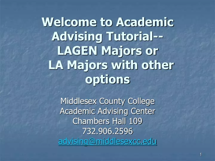 welcome to academic advising tutorial lagen majors or la majors with other options